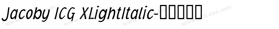 Jacoby ICG XLightItalic字体转换